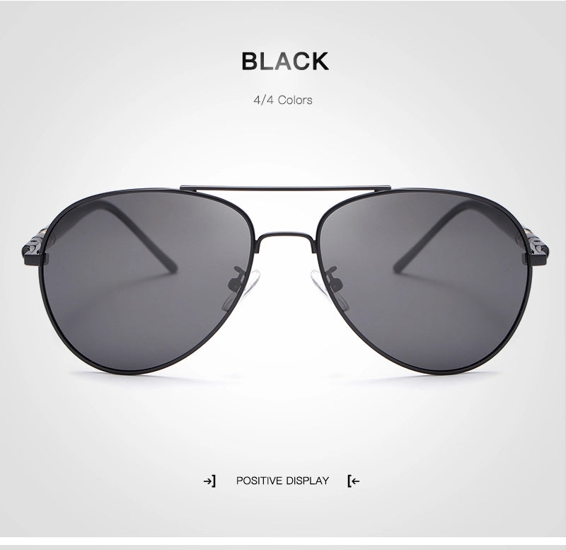 Polarized Outdoor UV 400 Sunglasses - Black - miqaya