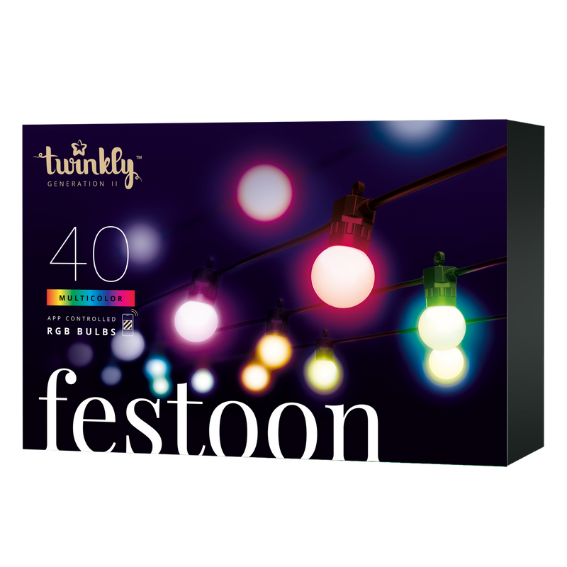 Twinkly FESTOON mit 40 RGB G45 LED Birnen