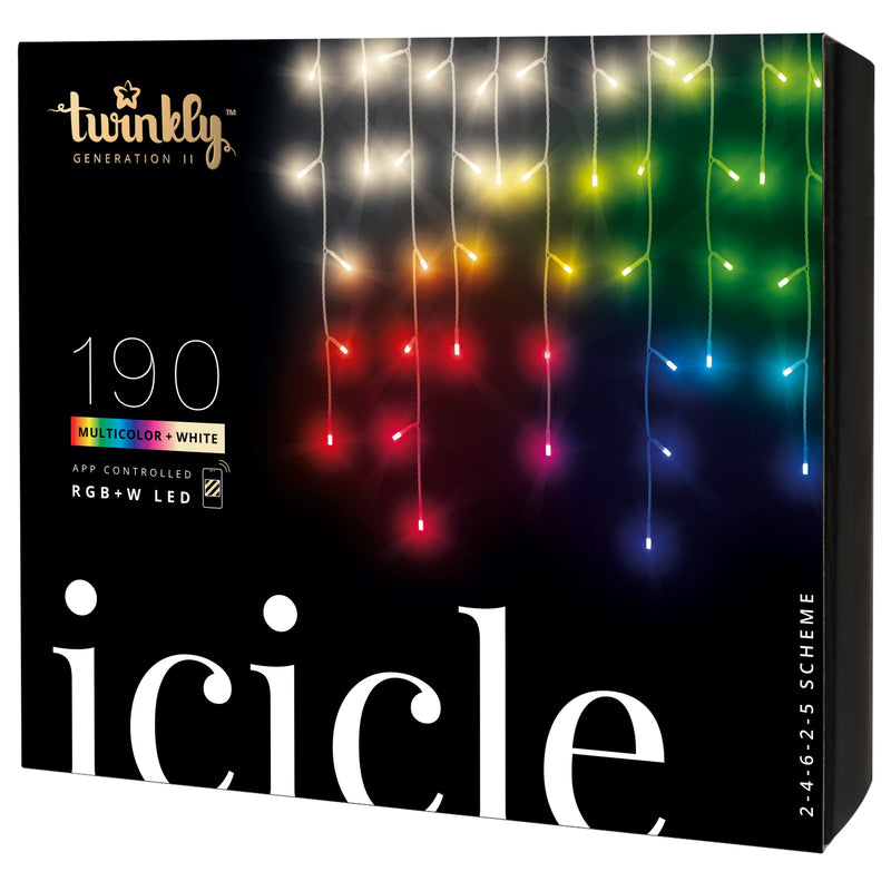 Twinkly ICICLE mit 190 RGB+W LED 5mm, 5.5m
