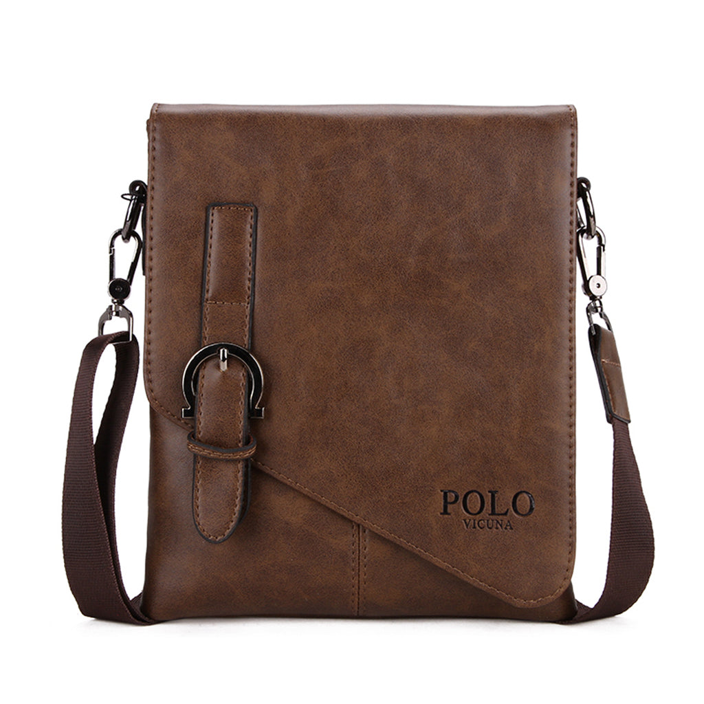 Vicuna Polo Vintage Leather Bag - Dunkel Braun - miqaya