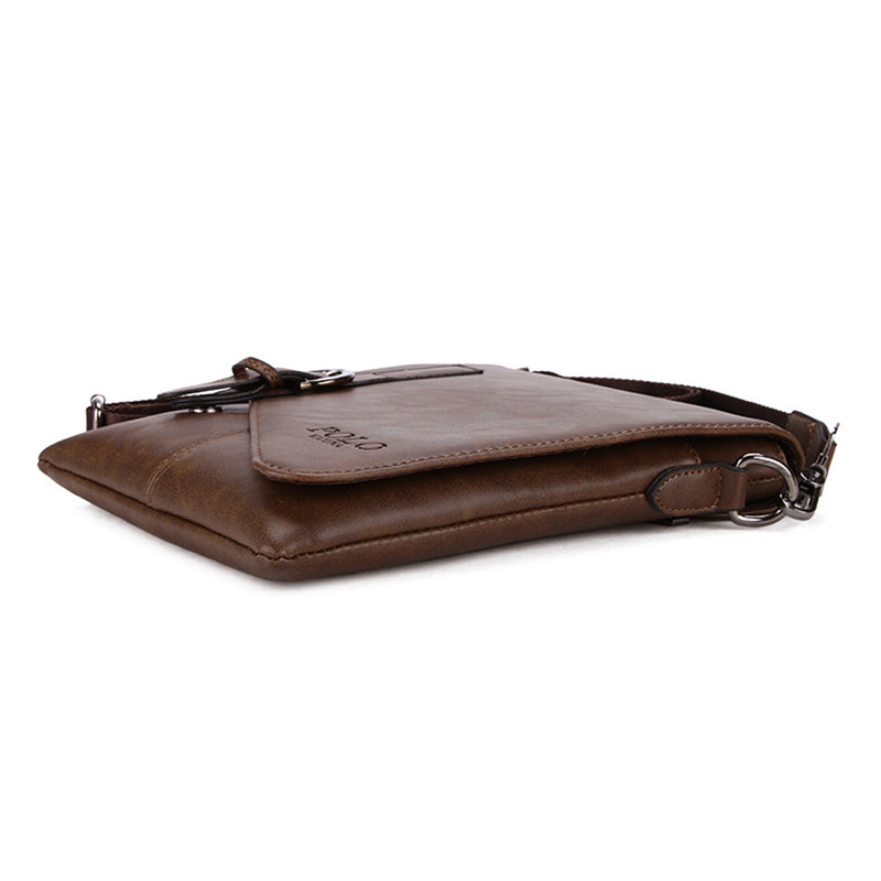Vicuna Polo Vintage Leather Bag - Dunkel Braun - miqaya
