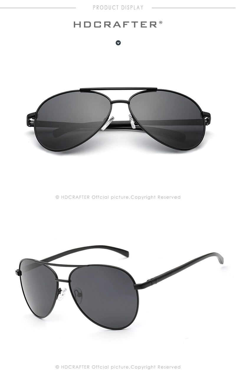 Polarized Outdoor UV 400 Sunglasses - Black - miqaya
