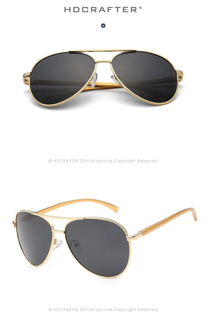 Polarized Outdoor UV 400 Sunglasses - Golden - miqaya