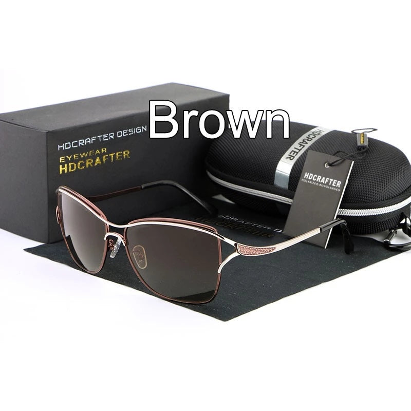 Polarized Outdoor UV 400 Sunglasses - Brown - miqaya