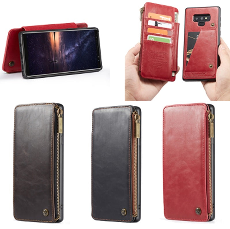 CaseMe: Leather case with zipper for Samsung Note 9 - miqaya