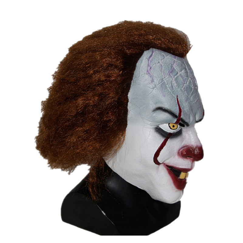 Pennywise Clown Latex Halloween Mask mit Haar - miqaya